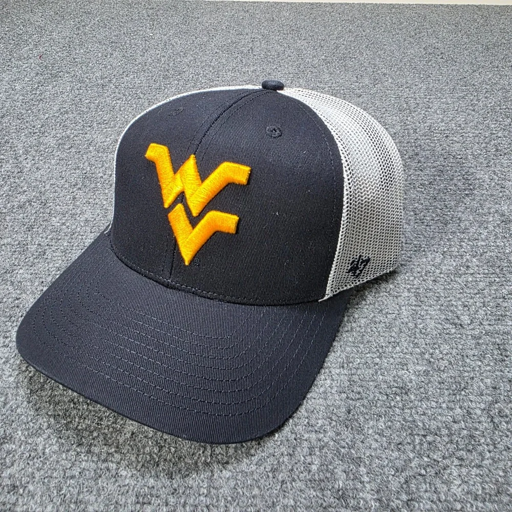 '47 Brand West Virginia Mountaineers‎ Hat WV Trucker Cap Navy Blue White Mesh